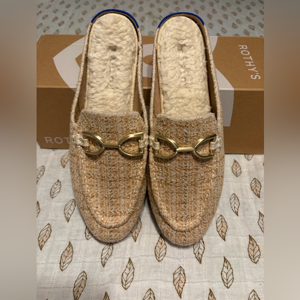 Rothy's Moonlit Tweed Cozy Bit Loafer Mule - Picture 2 of 5